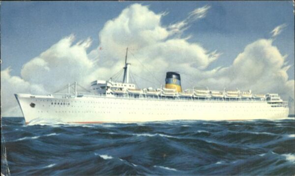 Dampfer Oceanliner Q.S.S. Arkadia Greek Line