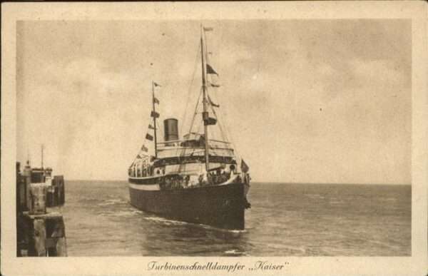 Dampfer Binnenschifffahrt Turbinenschnelldampfer Kaiser