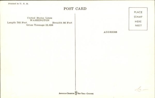 Dampfer Oceanliner US Lines Washington Fred J. Hoertz – Bild 2