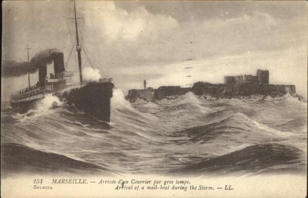 Schiffe Ships Navires Marseille Mailboat Storm