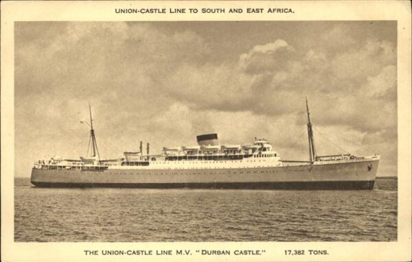 Faehre Ferry Bac Traghetto-- Durban Castle Union-Castle Line Afrika