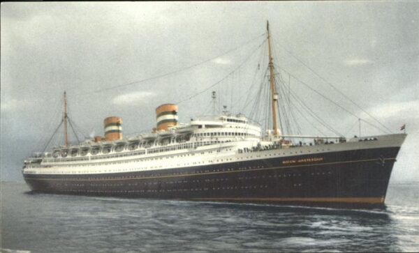 Dampfer Oceanliner S.S. Nieuw Amsterda Holland-America Lin
