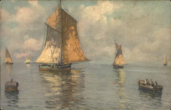 Segelboote Künstlerkarte No. 41