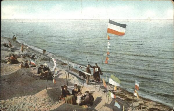 Schwarz Weiss Rot Strandleben