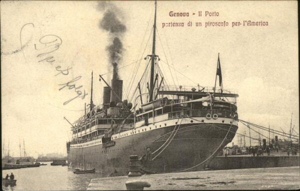 Dampfer Oceanliner Genova Porto America