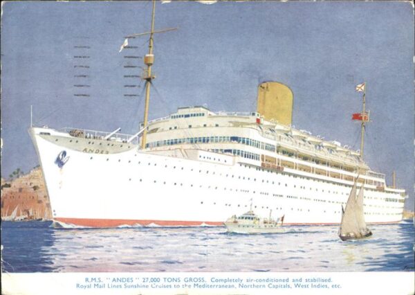 Dampfer Oceanliner R.M.S. Andes Brixton