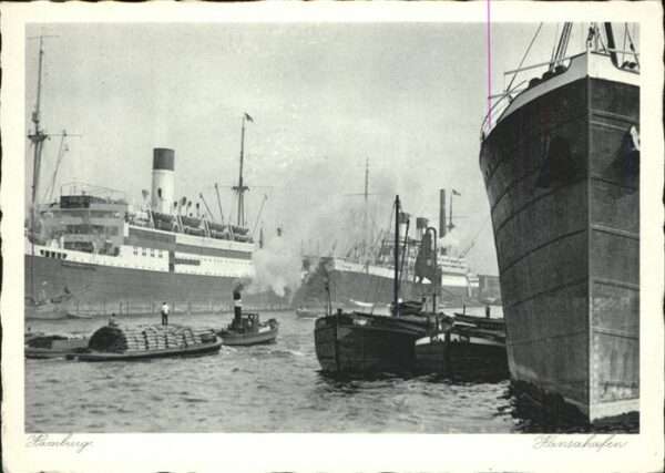 Dampfer Oceanliner Hansahafen Hamburg