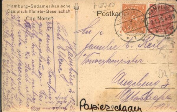 Dampfer Oceanliner Cap Norte Hamburg-Südamerika – Bild 2