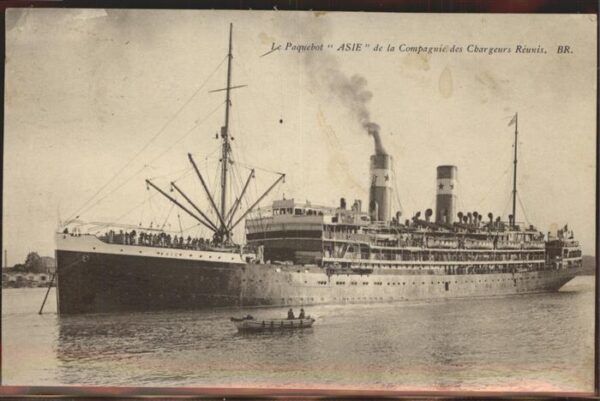 Dampfer Oceanliner Asie Chargeurs Reunis