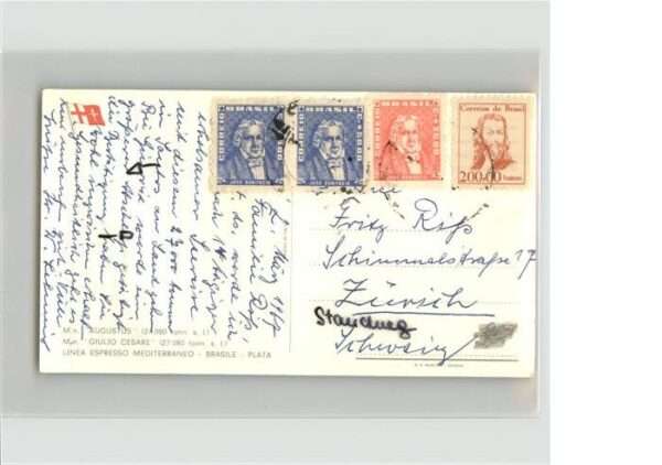 Dampfer Oceanliner M/N Augustus M/N Giulio Cesare Brasilie – Bild 2