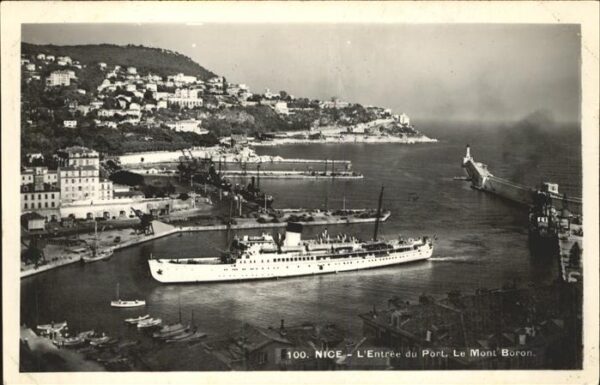 Dampfer Oceanliner Nice Hafen Mont Boron
