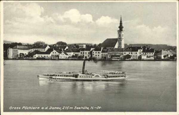 Dampfer Seitenrad Gross Pöchlarn