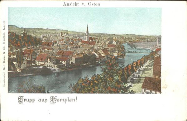 Verlag Braun Nr. 81 Kempten Künstlerkarte Consee