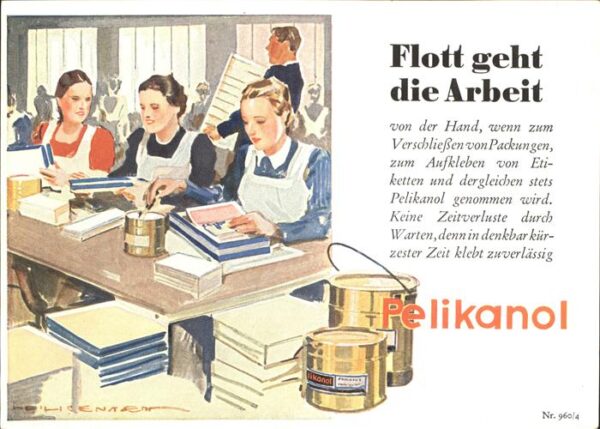 Werbung Reklame Pelikanol Künstlerkarte Nr. 960/4