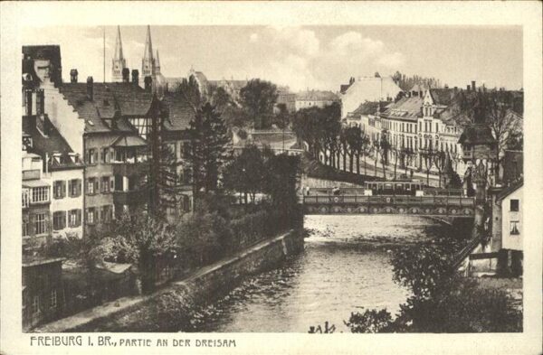 Strassenbahn Dreisam Freiburg Schwabentorbr?cke