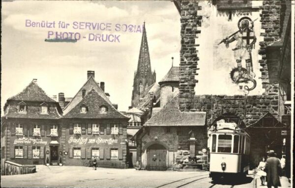 Strassenbahn Gasthof Storchen Freiburg