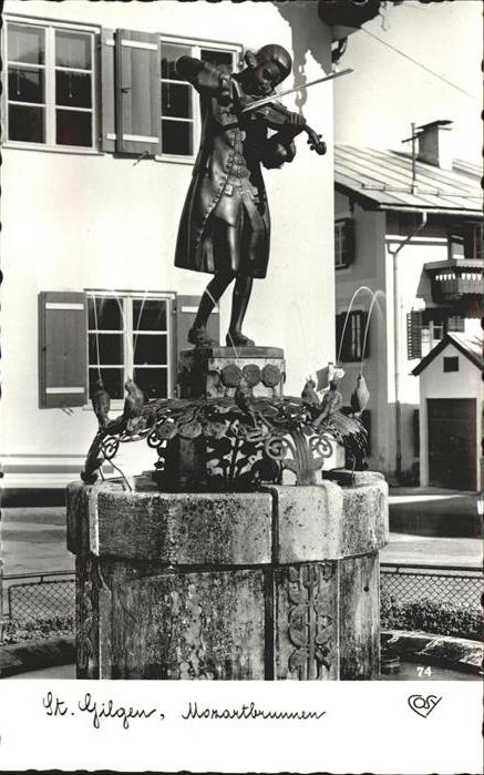 Mozart Wolfgang Amadeus St. Gilgen Mozartbrunnen
