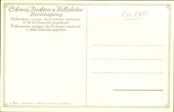 Trachten Schweizer Tracht R. Münger Fribourg Mur – Bild 2