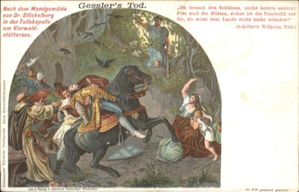 Gemaelde Wandgemälde Gesslers Tod