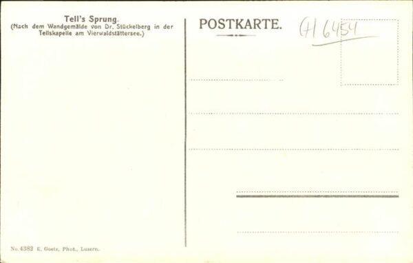 Tell Wilhelm Tells Sprung Wandgemälde – Bild 2