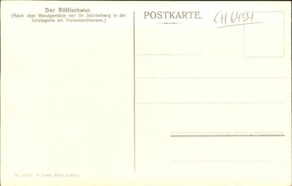 Tell Wilhelm Rütlischwur Wandgemälde Dr. Stückelberg – Bild 2
