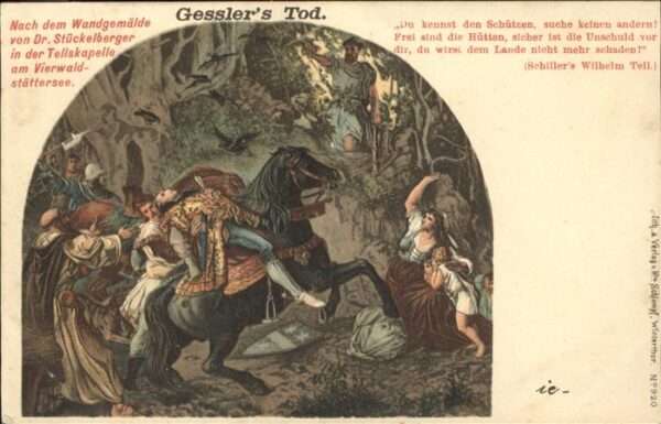 Tell Wilhelm Wandgemälde Gesslers Tod