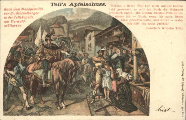 Tell Wilhelm Wandgemälde Schillers Gedicht Vierwalds