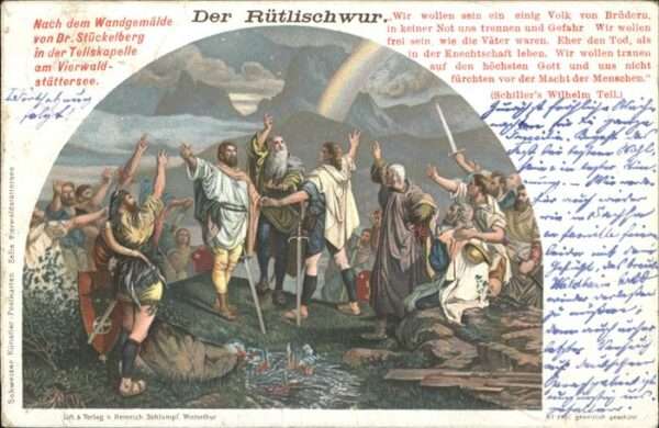 Tell Wilhelm Der Rütlischwur Wandgemälde Vierwaldstä