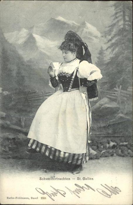Trachten Schweizertrachten St. Gallen Frau