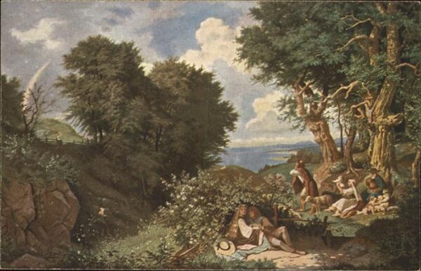Verlag Ackermann Kuenstlerpostkarte Nr. Ludwig Richter Nr. 2990 Junilandschaft