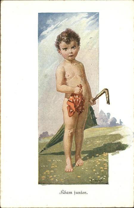 Kuenstlerkarte Adam junior Regenschirm