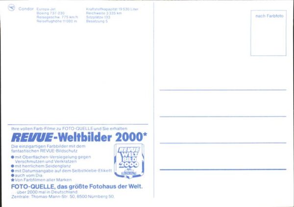 Flugzeuge Zivil Condor Europa Jet Boeing 737 230 – Bild 2