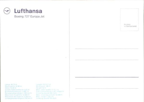 Flugzeuge Zivil Lufthansa Boeing 727 Europa Jet – Bild 2