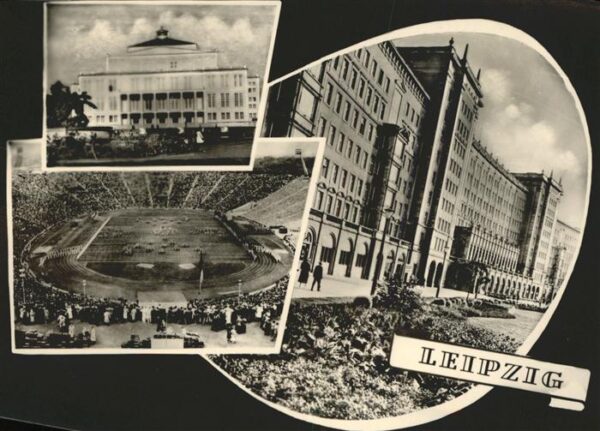 Stadion Leipzig Gebäude Sportforum Ringebauung