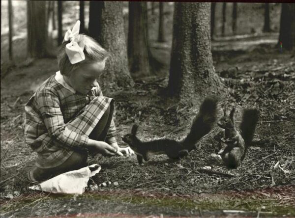 Eichhoernchen Kind Fütterung Königsfeld Doniswald