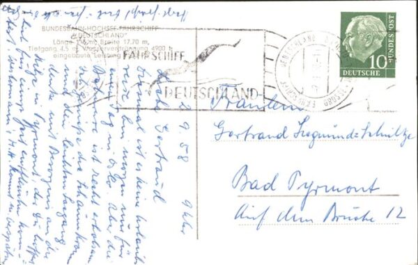 Dampfer Oceanliner Bundesbahn Hochsee Fährschiff Deutschla – Bild 2