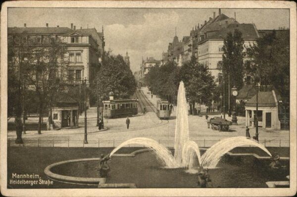 Strassenbahn Mannheim Heidelberger Str. Brunnen