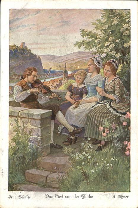 Kuenstlerkarte Nr. 3722 Serie 126 Fr. v. Schiller Lied