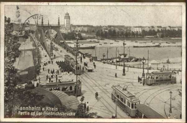 Strassenbahn Mannheim a. Rhein Friedrichsbrücke