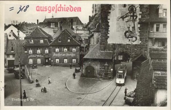 Strassenbahn Freiburg i. Breisgau Gasthof zum Storch