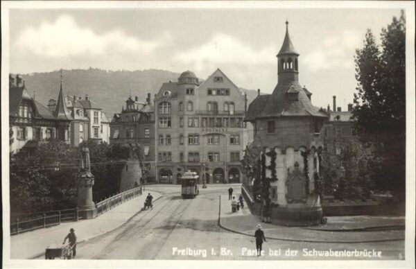 Strassenbahn Schwabentorbrücke Freiburg