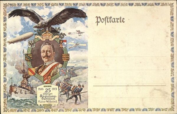 Adler Eagle Aigle Aguila Kaiser Wilhelm II Dampfschiff Zepelin S