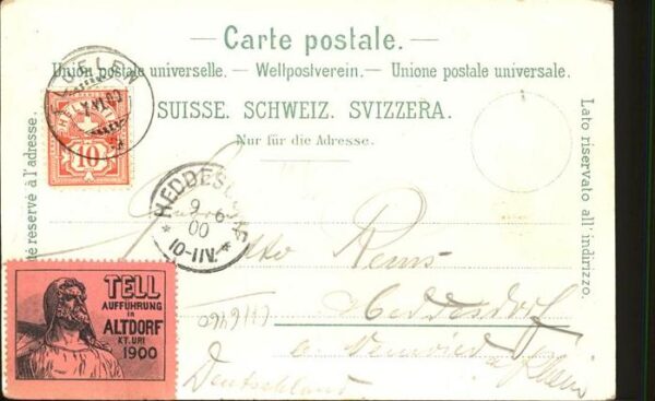 Tell Wilhelm Tellsplatte Nacht Mond Kirchlein – Bild 2