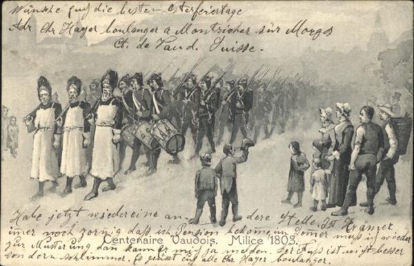 Trommler Centenaire Vaudois Milice 1803 Soldaten