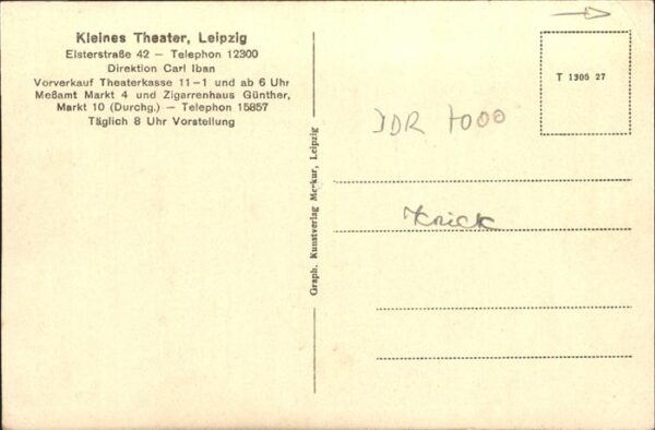 Theater Schauspieler Leipzig Herta Fürstenau Jo – Bild 2