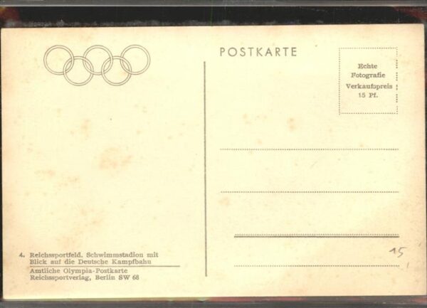 Stadion Reichssportfeld Schwimmstadion Kampfbah – Bild 2