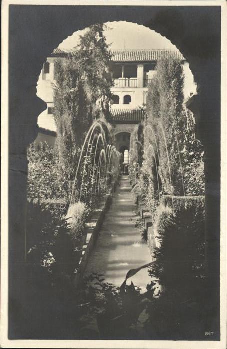 Granada Andalucia Generalife patio de la Acequia