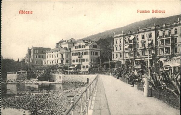 Opatija Abbazia Pension Bellevue Uferpromenade