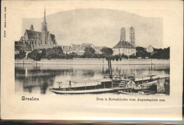 Breslau Niederschlesien Dom Kreuzkirche Augustaplatz Oder Radda