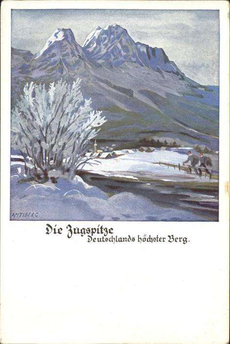 Kuenstlerkarte Amtsberg Nr. 17 Zugspitze